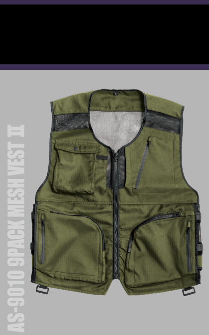 AS9010 ナインパッグメッシュベスト 画像